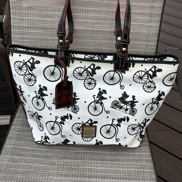 Dooney & Bourke Handbags - DOONEY BOURKE LADIES DISNEY BICYCLE FLOWER AND GARDEN 2015 TOTE BAG